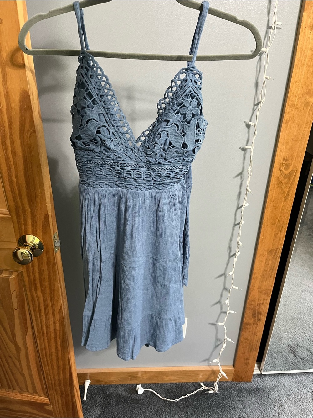 Windsor Blue Lace Top Dress